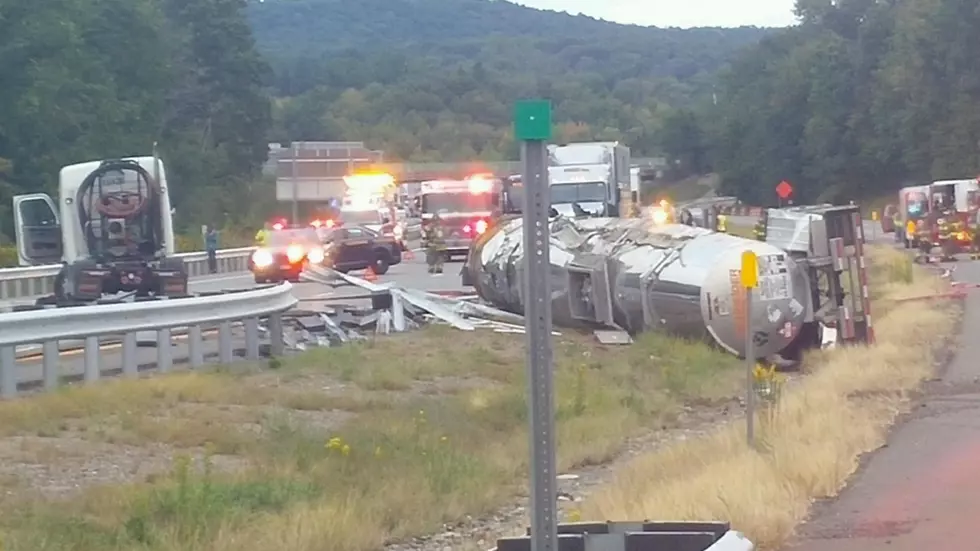 Flipped Over Tractor-Trailer Causes Massive Thruway Delays Near Exit 16