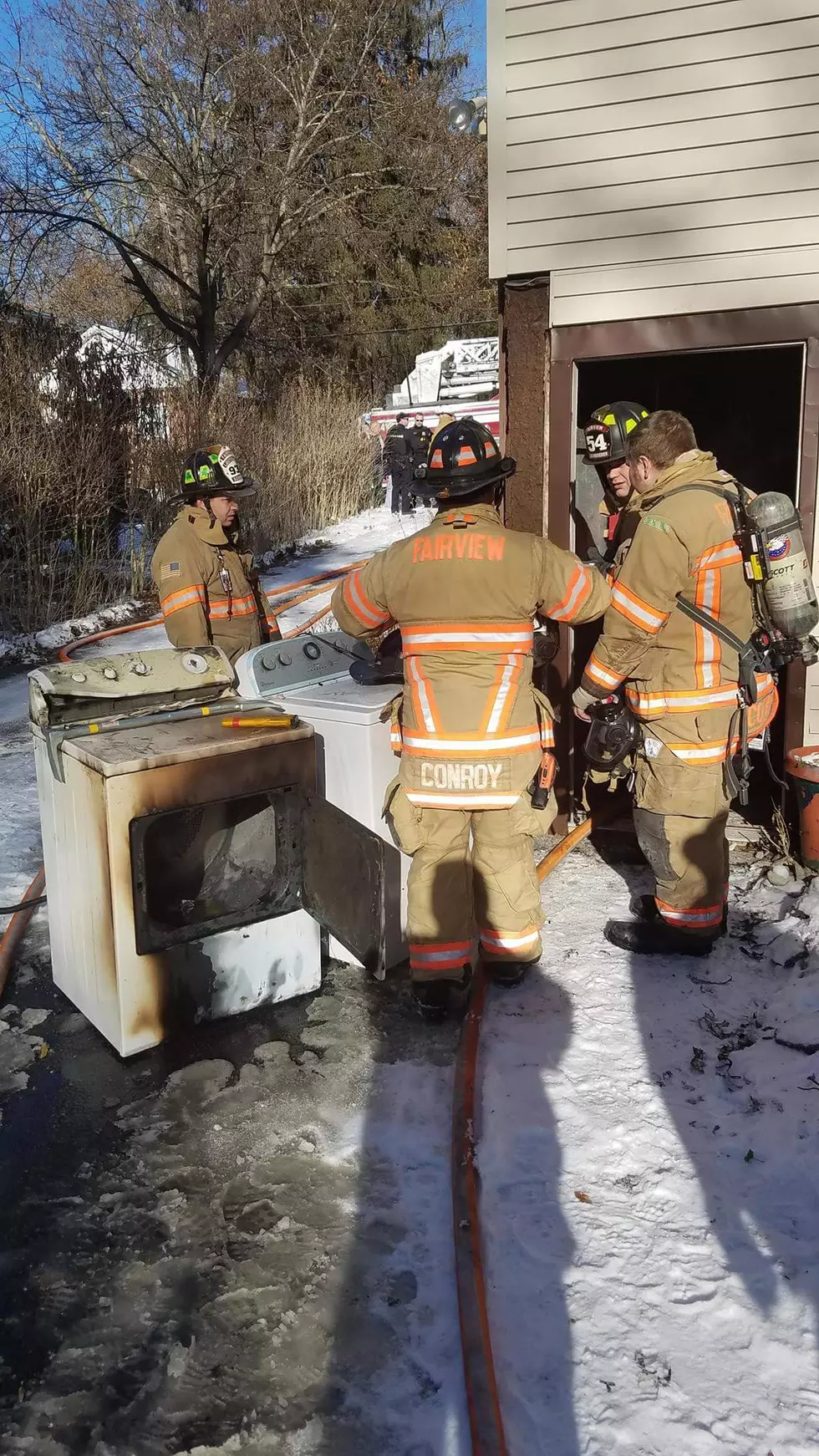 Dryer Fire Damages House