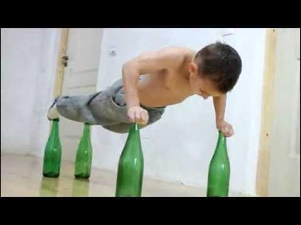 ‘World’s Strongest Kid’ Does Push-Ups On Bottles [VIDEO]