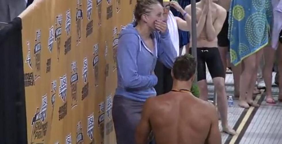 Olympic Swimmer Proposes After Winning Medal [VIDEO]