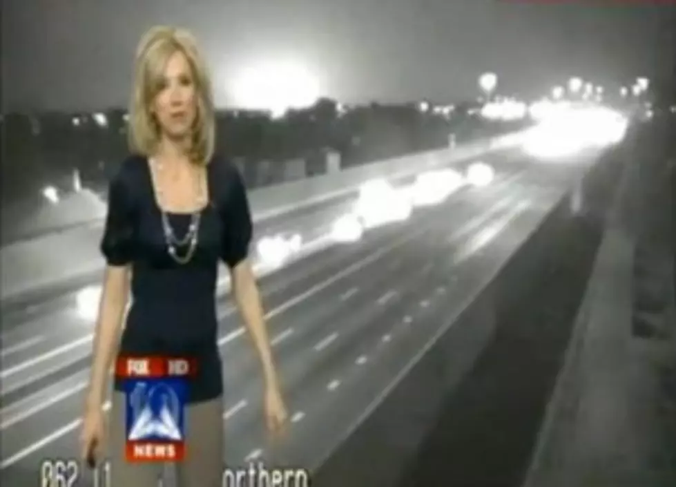 Mysterious Light Flashes During Live Traffic Report On Phoenix Television Station[VIDEO]