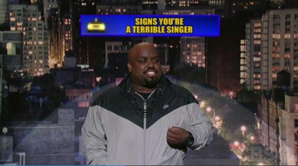 Cee Lo Green Presents Letterman’s ‘Top 10 Signs You’re a Terrible Singer’