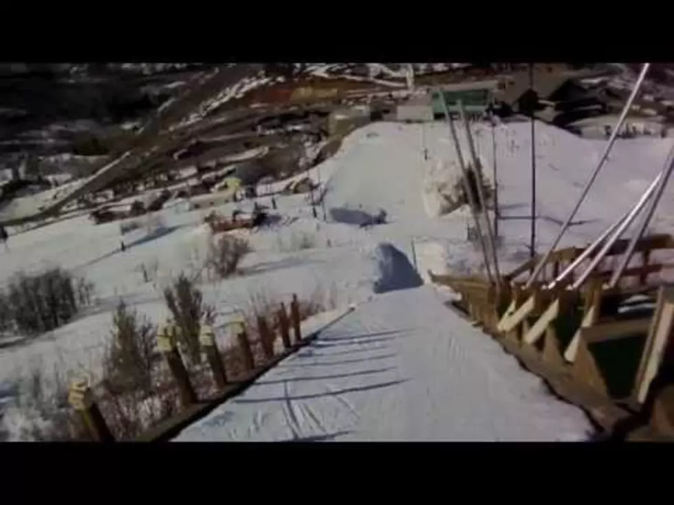 Fourth Grade Girl Talks Herself Into First Ski Jump [VIDEO]