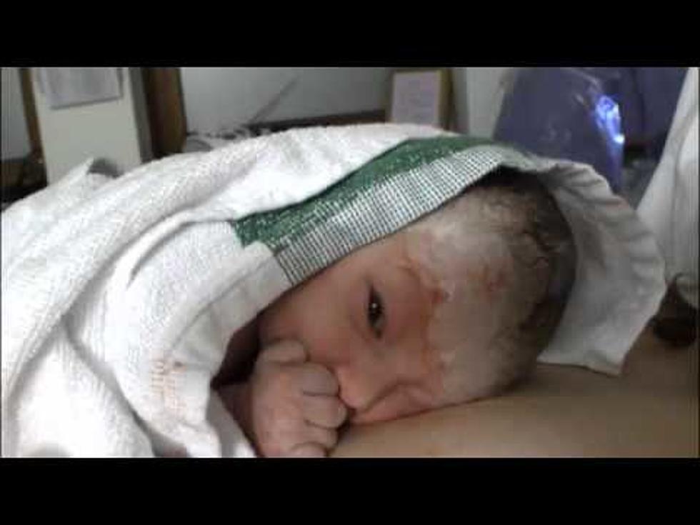 Newborn Flips Off Dad; Kids Sure Start Young Nowdays [VIDEO]