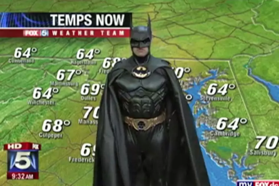 Batman Does the Weather at Local News Station [VIDEO]