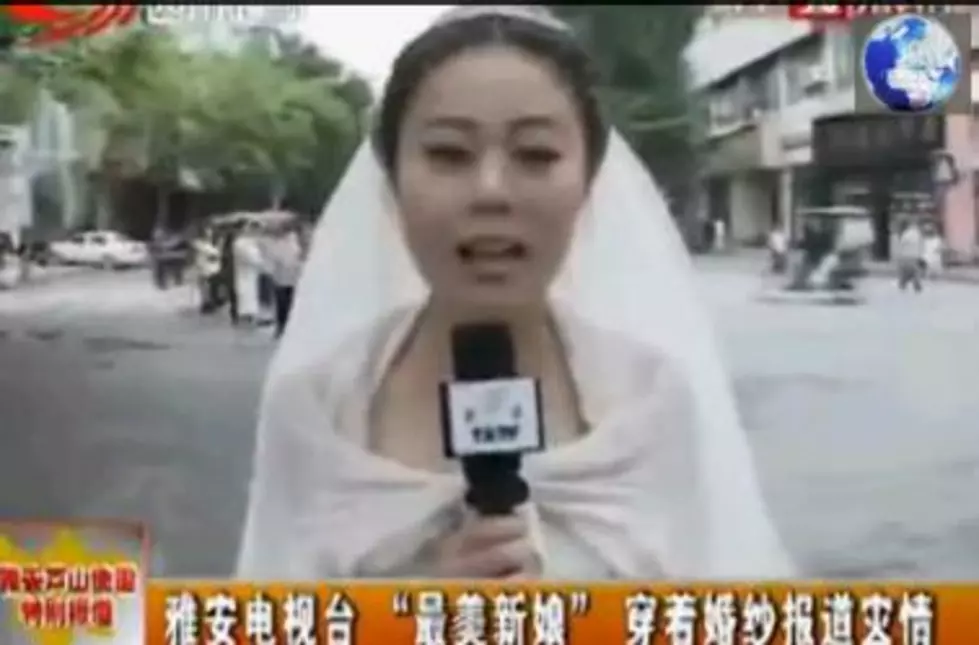 Earthquake Interrupts Reporter’s Wedding – She Reports In Wedding Dress [VIDEOS]