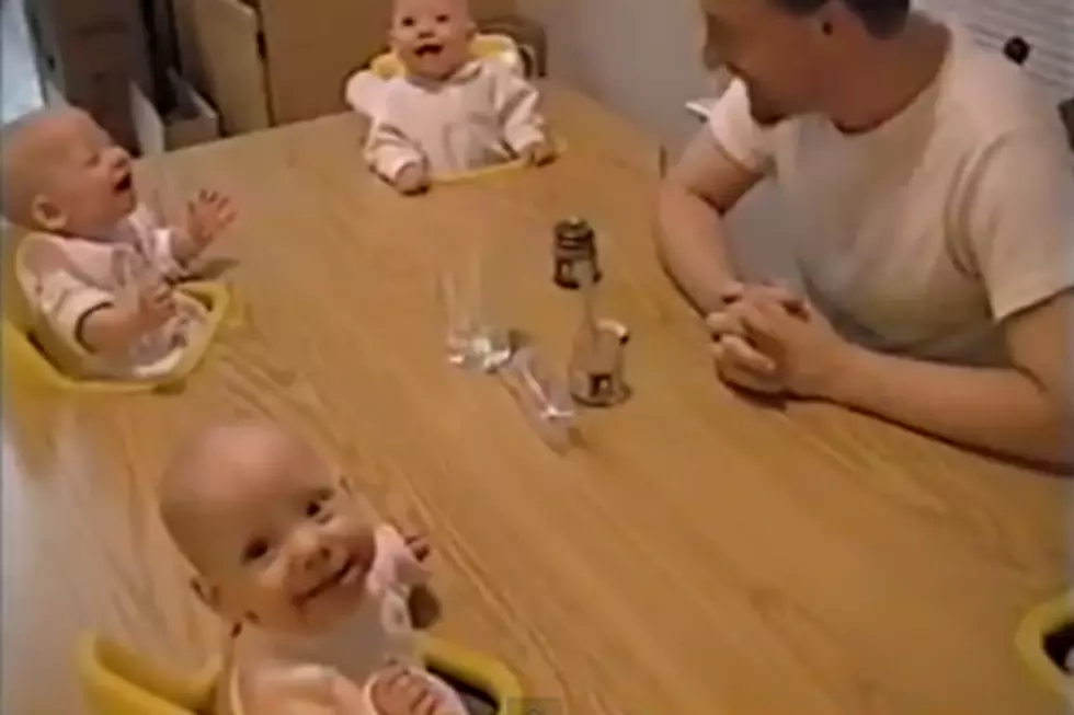 Aww! Quadruplet Babies Laugh, Laugh, Laugh, Laugh at Daddy [VIDEO]