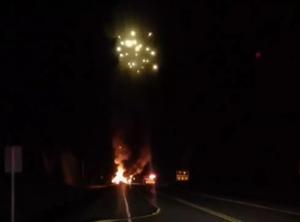 Fireworks Explode After Truck Hits Moose [VIDEO]