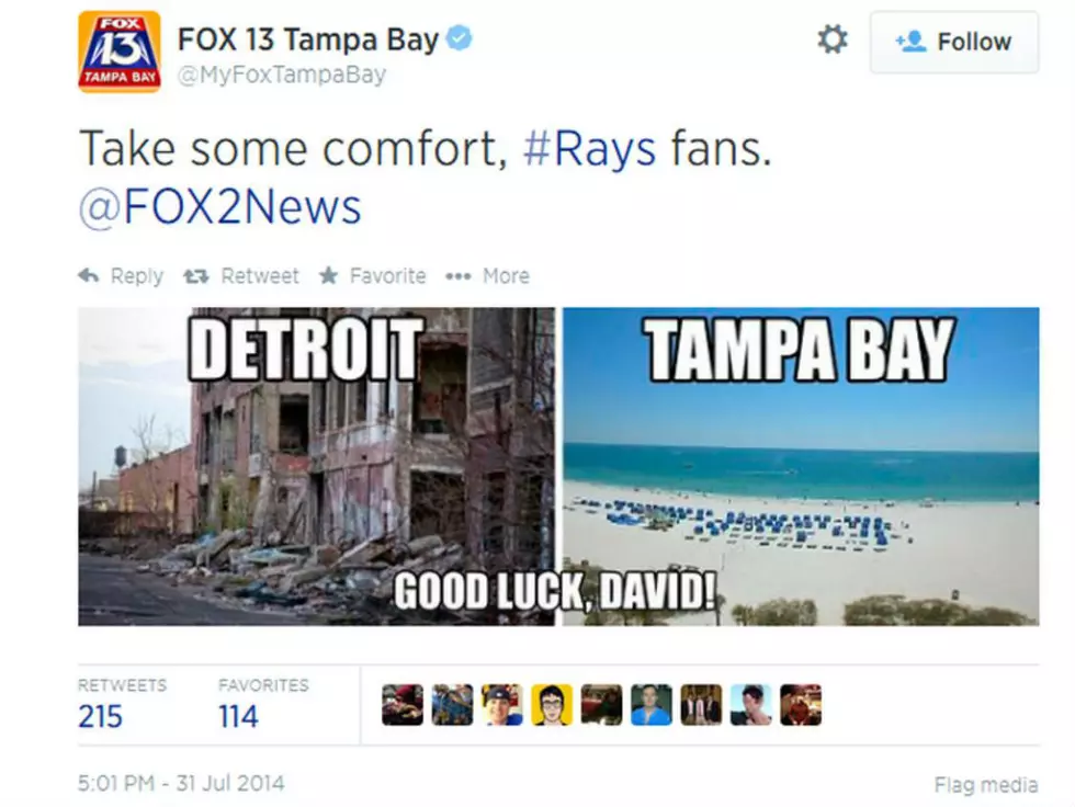 Tampa Bay News Station Lashes Out at Detroit; Detroit Gets Last Laugh