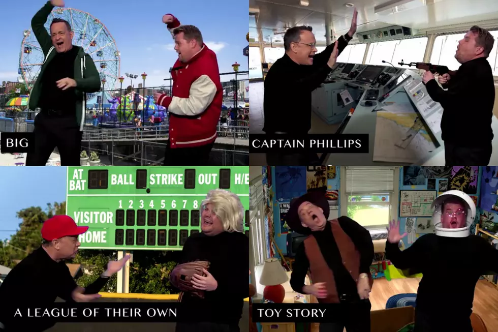 James Corden Helps Tom Hanks Recreate All His Movies In Six Minutes [VIDEO]