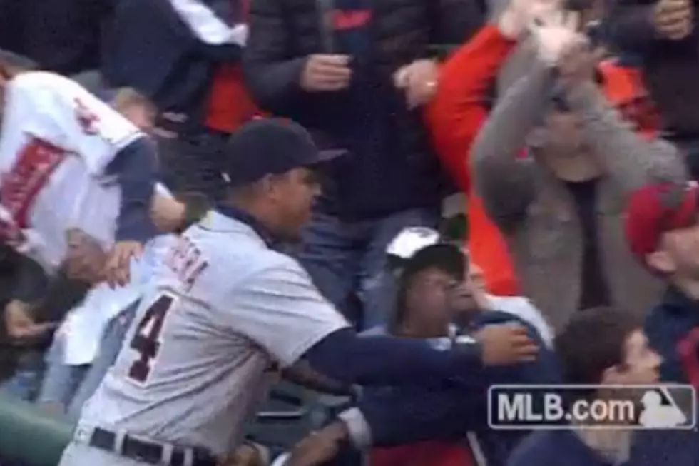 Watch Miguel Cabrera Bear Hug a Fan as He Loses a Foul Ball [VIDEO]