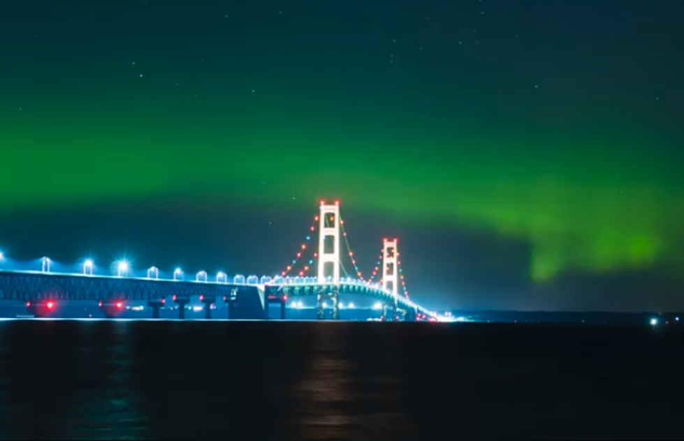 Northern Lights Seen Over Mackinac Bridge on Monday Morning [VIDEO]