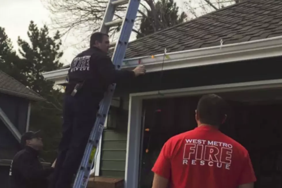 Firefighters Finish Hanging Christmas Lights After Man Falls from Ladder [VIDEO]