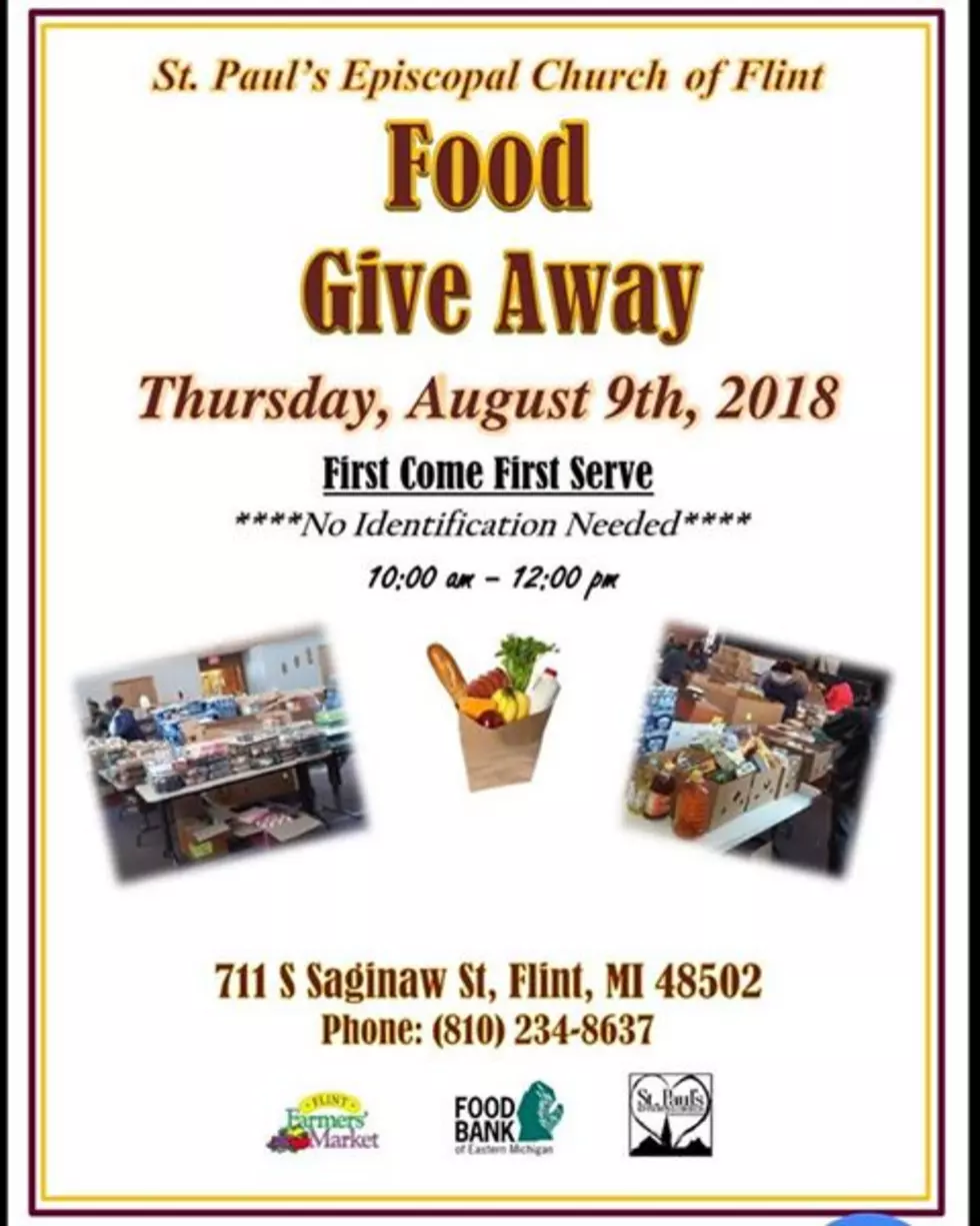 Food Giveaway at St. Paul&#8217;s Episcopal Church in Flint Tomorrow