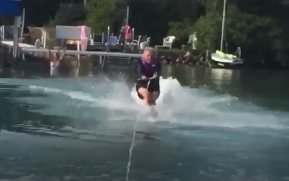 85-Year-Old Michigan Great Grandmother Loves to Water Ski 