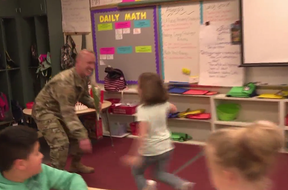 Michigan Air Force Sergeant Surprises Daughter at School - The Go