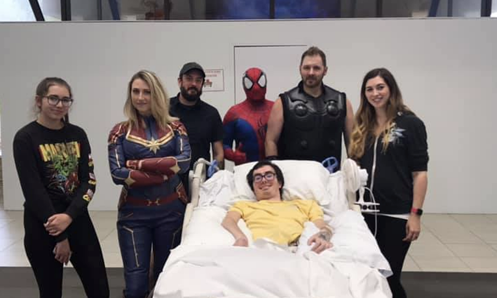 Hospital Staff Arranges for Holly Man to see Captain Marvel Movie