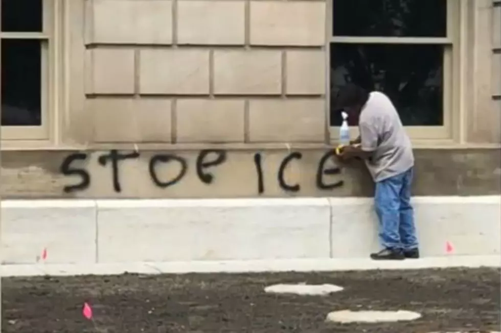 Vandals With Bad Penmanship Wanted for Graffiti on Michigan State Capitol Building [VIDEO]