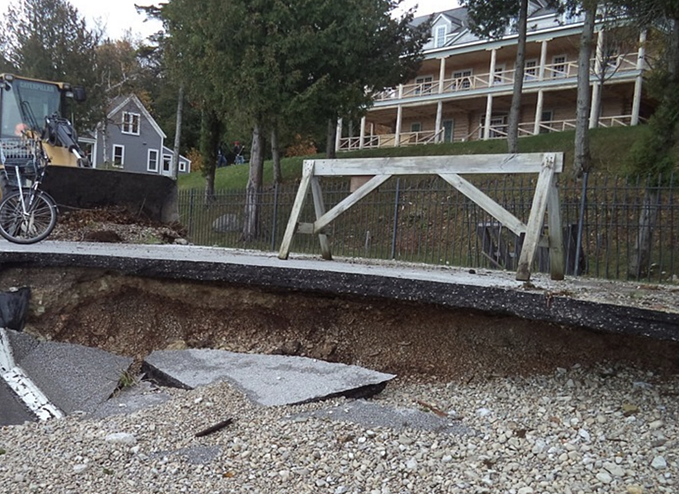 Three Miles of the Only Major Road on Mackinac Island is Washed Out
