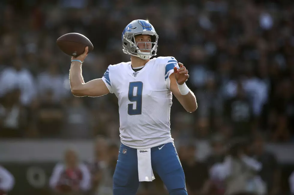 Stafford Out Today for Lions vs. Bears; Fractured Bones in Back