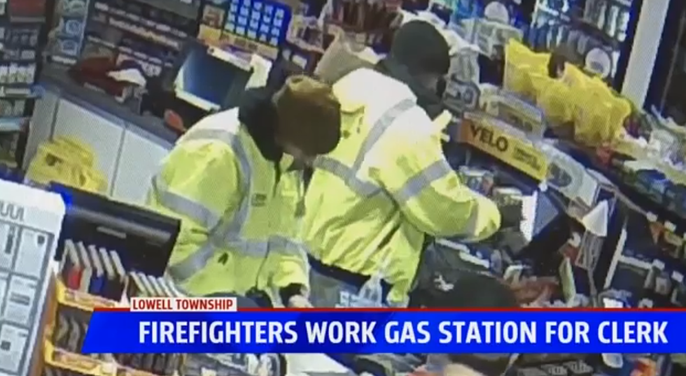 Michigan Firemen Run Gas Station After Clerk Goes to ER – The Good News