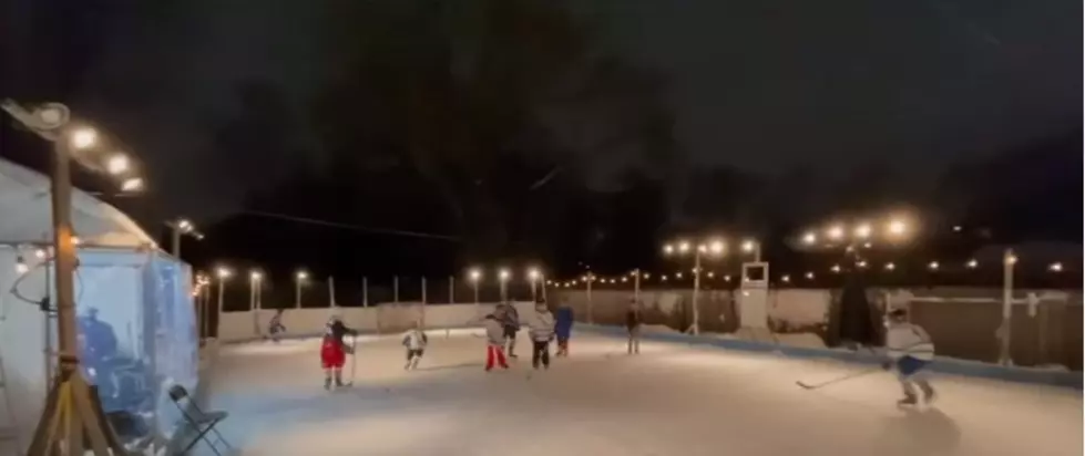 Look: Michigan Dad Builds Ultimate Backyard Ice Rink For Sons