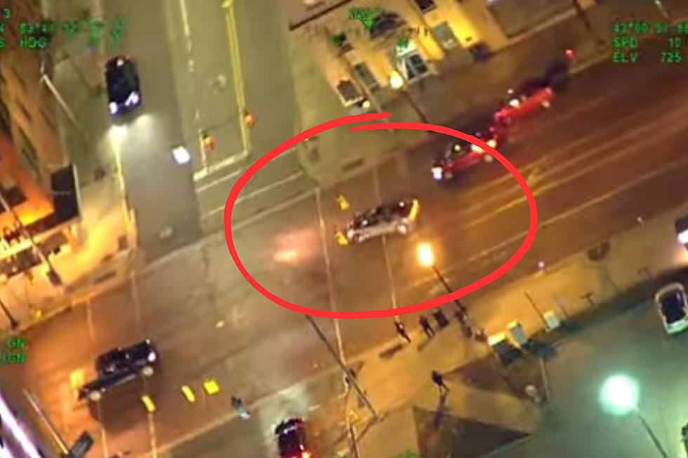 Police Helicopter Eyes Car Doing Donuts, Driving 100 MPH in Flint