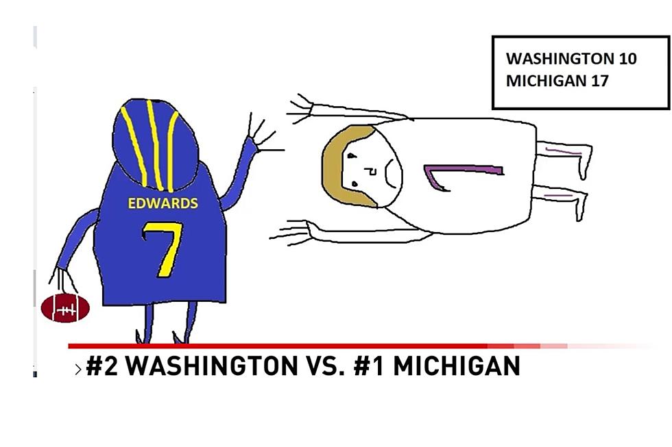 Sportscaster Uses Cartoon Drawings to Illustrate Michigan Win