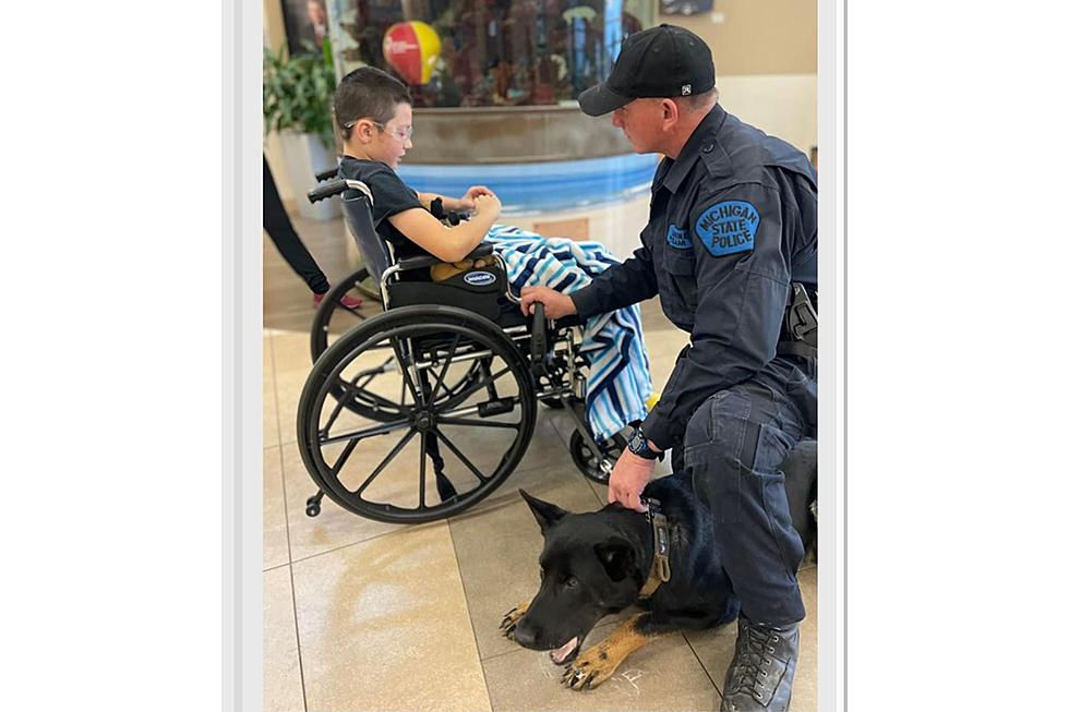 Flint Trooper Honored for Special Visit With Young Hurley Patient