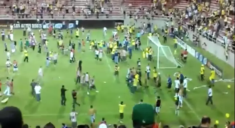 Club America And Chivas Fans Fight On Field After Match In Las Vegas [VIDEO]