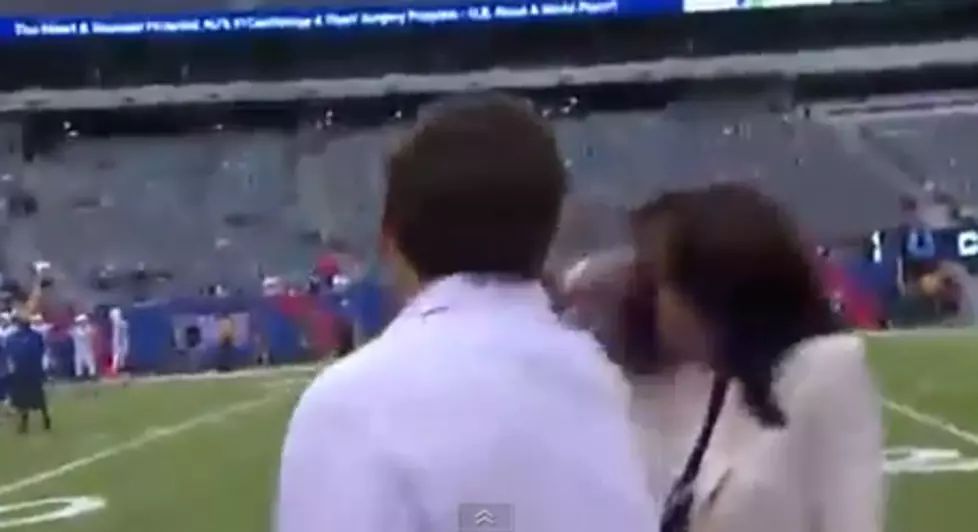 Sideline Reporter Gets Hit In The Face By A Football [Video]