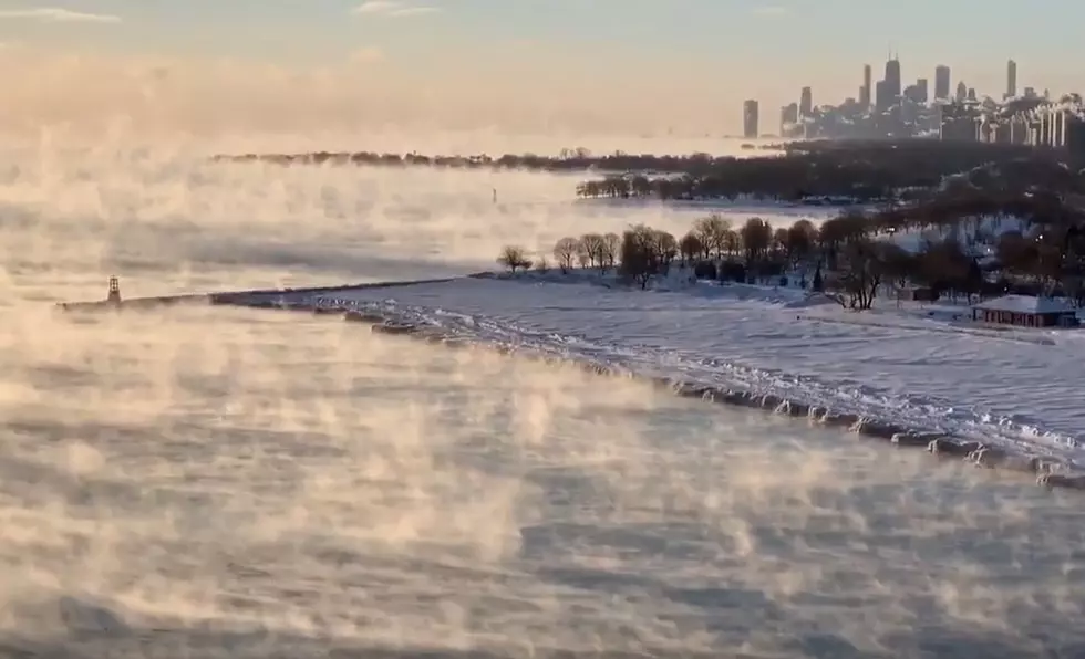 While the Chicago River is Freezing, Lake Michigan Looks Like A Boiling Cauldron
