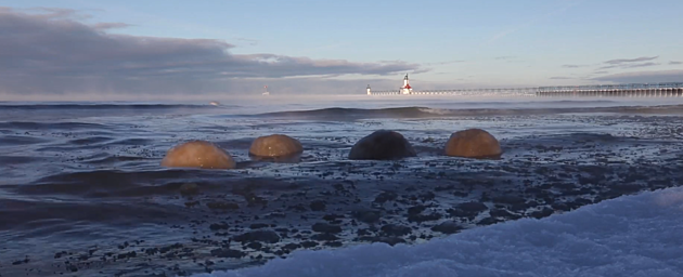 Ice Balls Are Back on Lake Michigan &#8211; Watch Them Roll Along the Shore