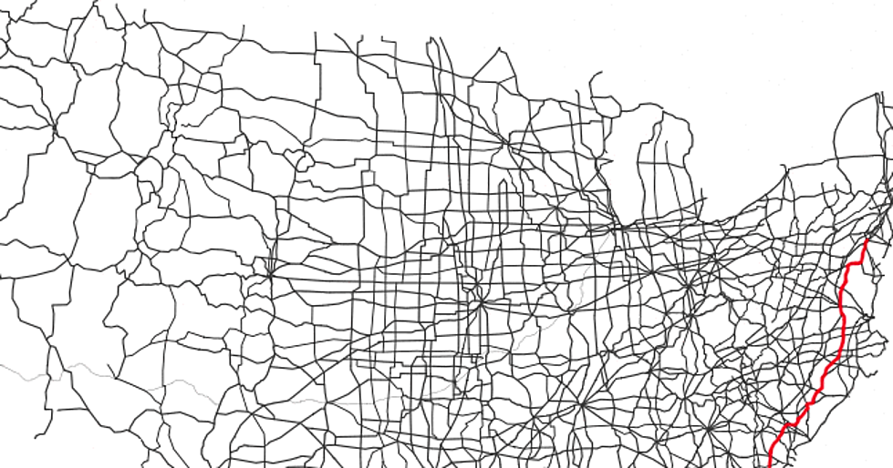 Can You Pick Out Michigan In This Map of Just US Highways?