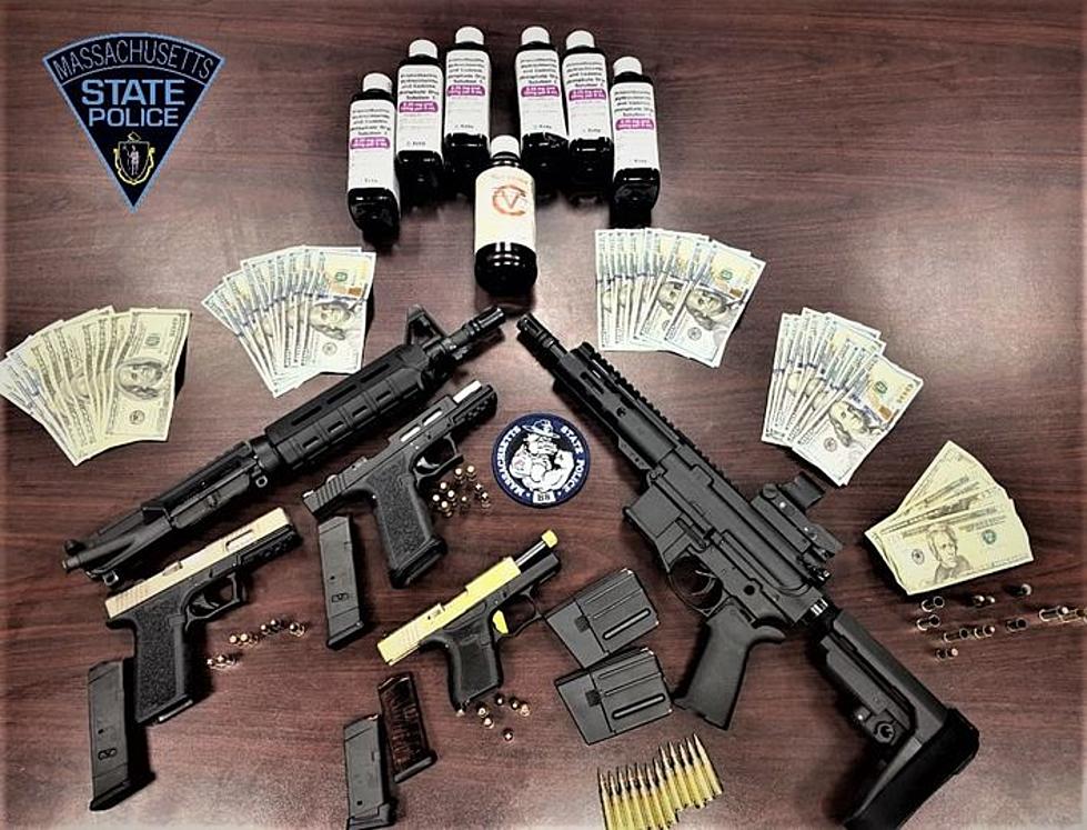 State Police Bust 29-Year Old on the Mass Pike with 5 Guns, Drugs and Cash