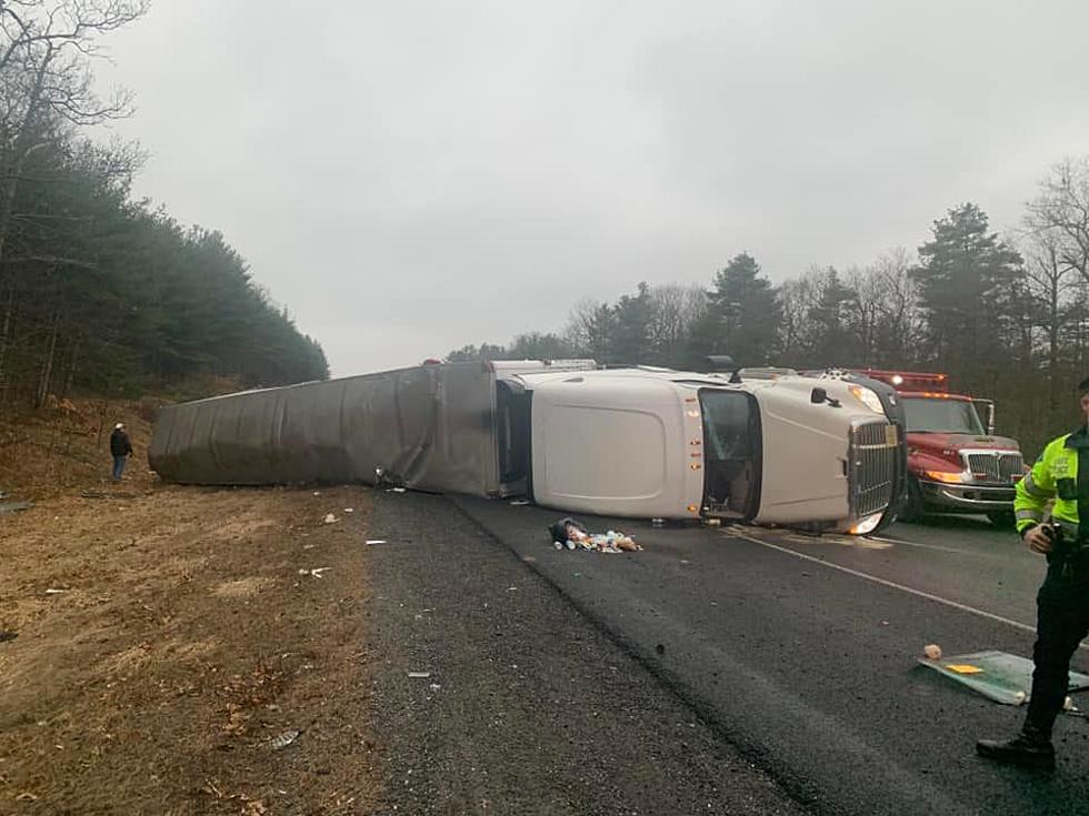 Another Tractor-Trailer Rollover On A Massachusetts Highway