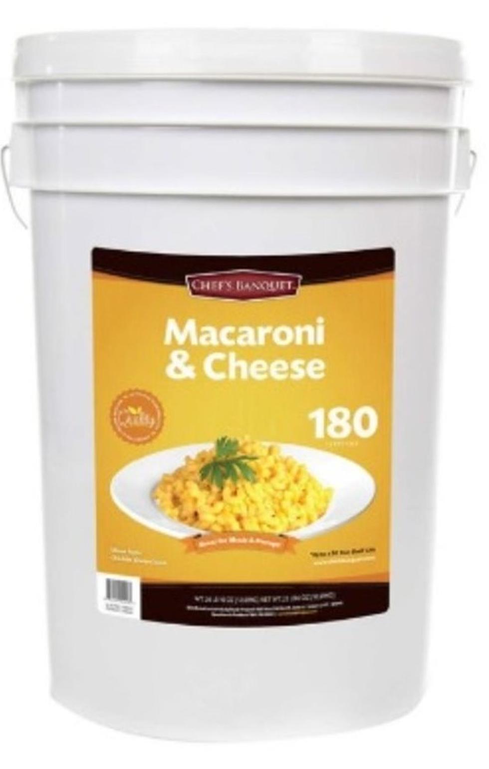 Survive The Apocalypse With A 27 Pound Bucket Of Mac & Cheese