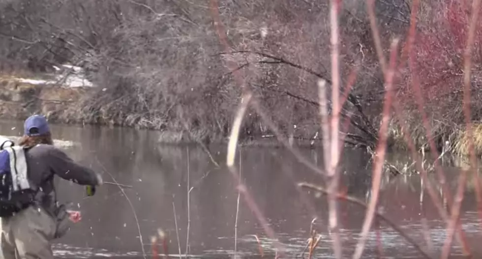 This Fly Fishing Sun Valley Video Shows Snow Falling in March