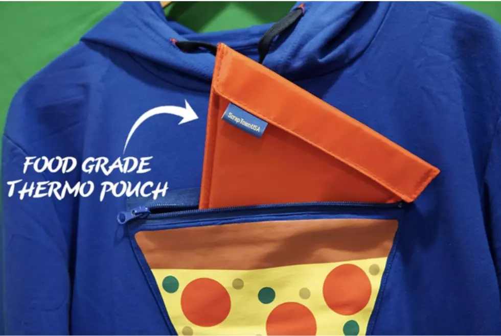 Man from Medford Created a Sweatshirt with Pocket for your Pizza!