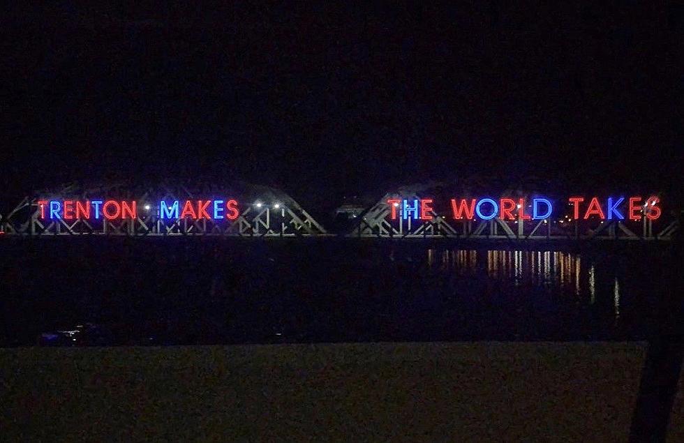 Trenton Makes Bridge Turns Red, White & Blue to Honor Athing Mu