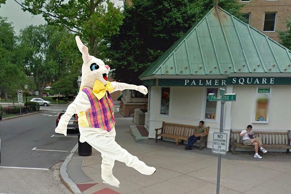 Take Pictures With The Palmer’s Square Strolling Spring Bunny