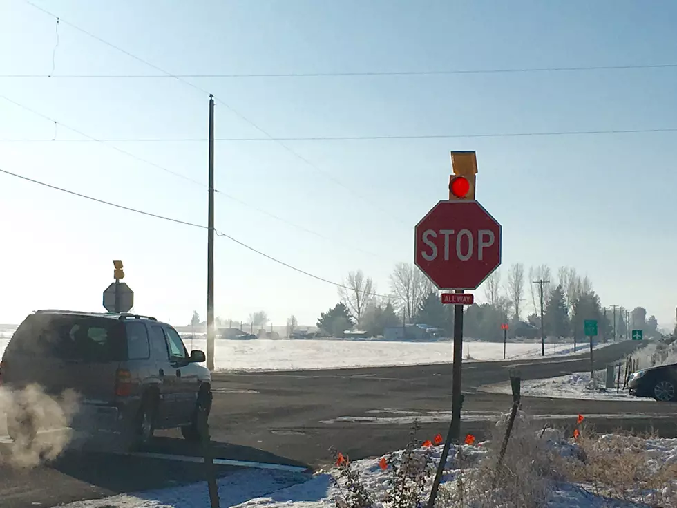 New Stop Sign At Blue Lakes and Orchard Intersection