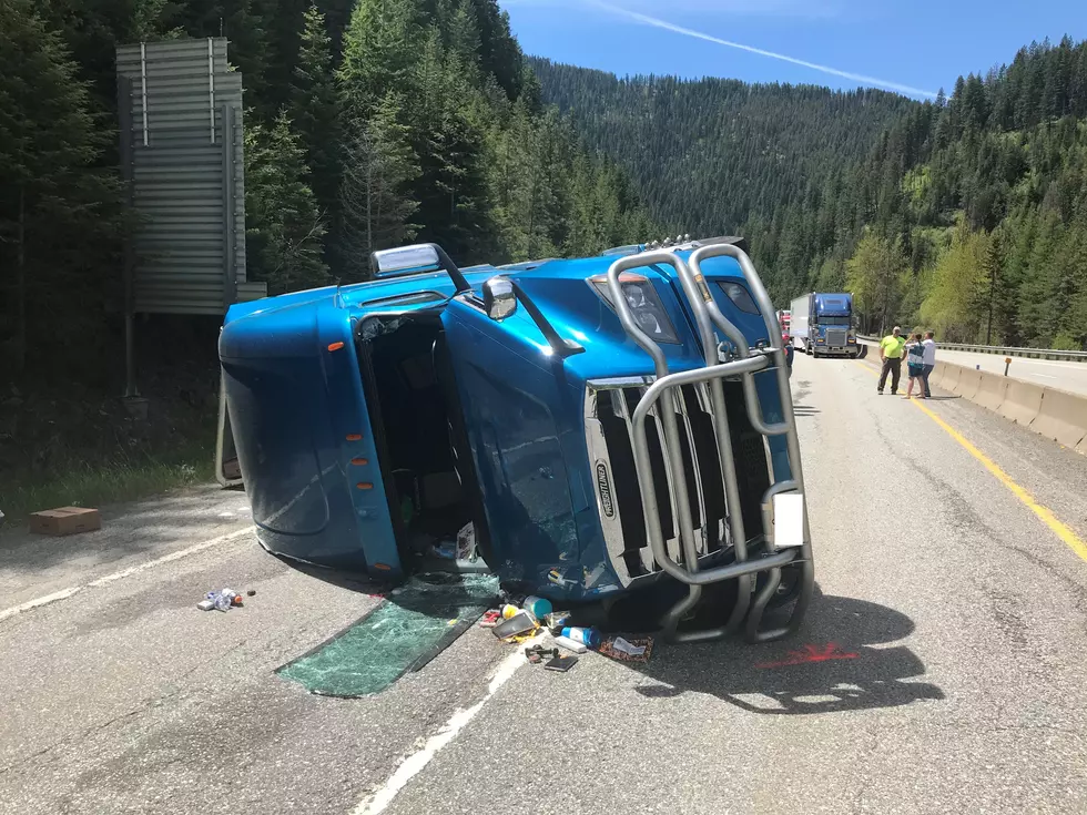 Truck Carrying Apples Crashes on North Idaho Interstate