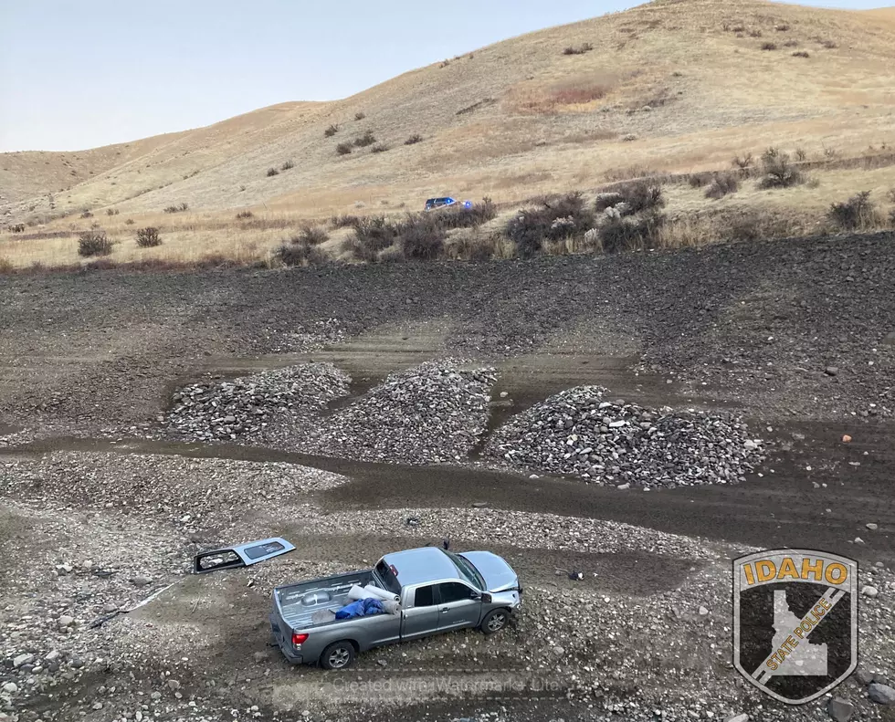 Driver Walks Away from Pickup After Crashing at Lucky Peak Reservoir