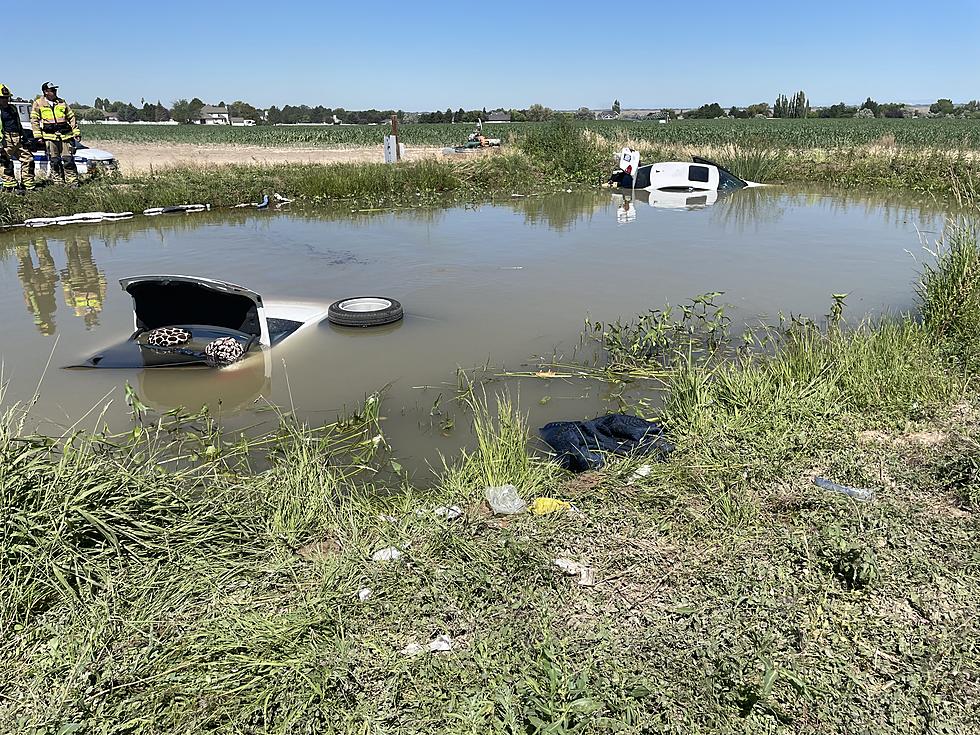 Cars Crash Into Irrigation Pond East of Twin Falls