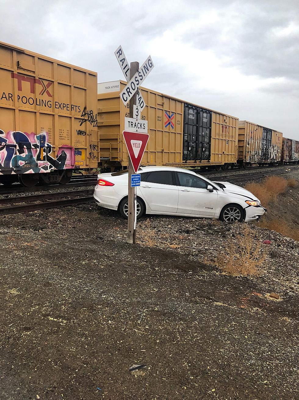 Car and Train Collide Near Hansen