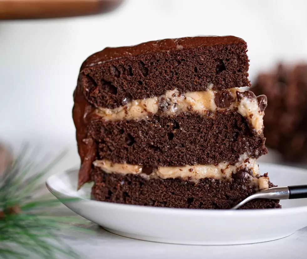 Vegan Brownie Cookie Dough Cake With Chocolate Buttercream Frosting