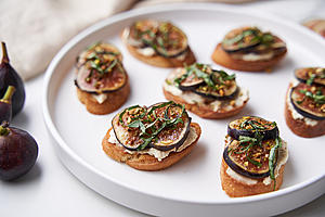 Fig & “Goat Cheese” Crostini Appetizer for Under 20 Cents a Serving