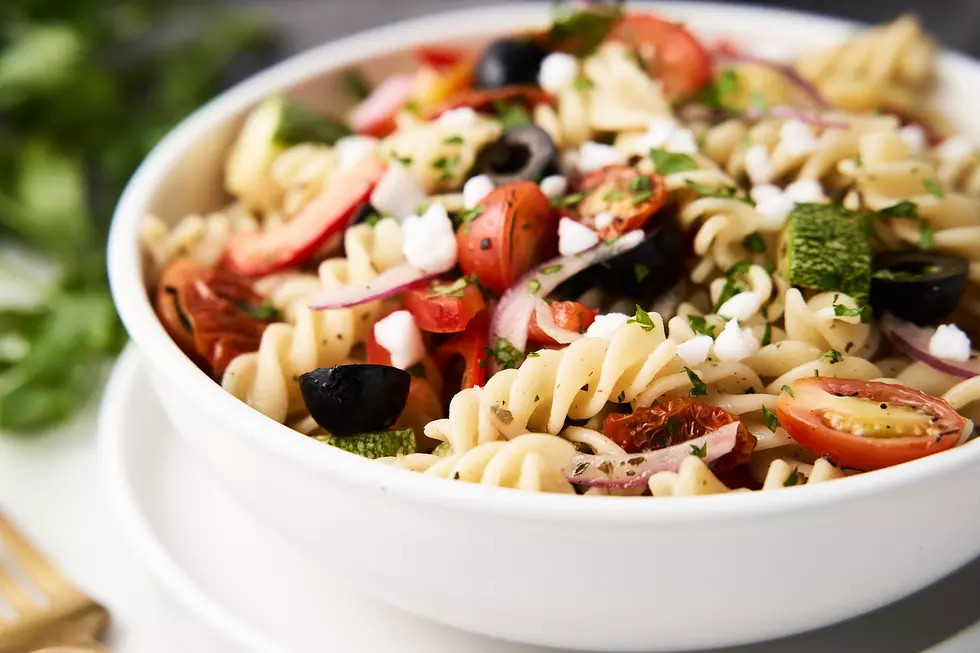 Summer Pasta Salad with Dairy-Free Feta for Under $1 a Serving