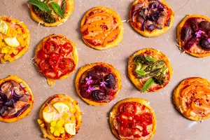 Vegan Sicilian Style Rainbow Mini Pizzas to Celebrate Pride Month